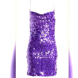 NWT XL Purple Sequin Party Dress